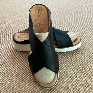 Corso Como Brunna Soft Black Leather Sandal